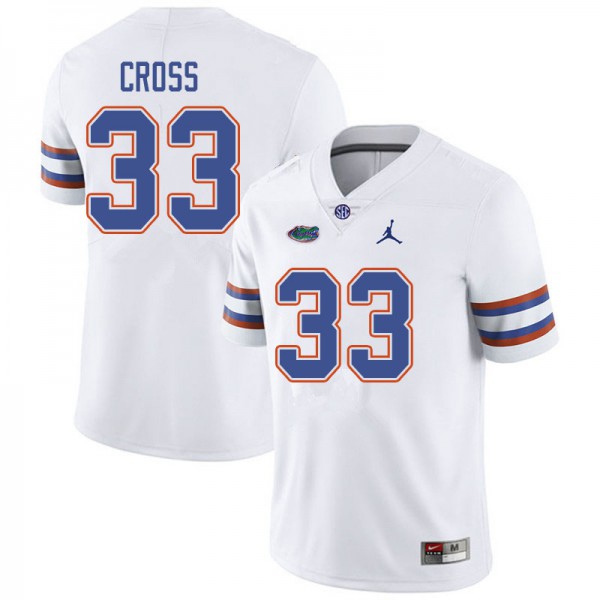 Jordan Brand Men #33 Daniel Cross Florida Gators College Football Jerseys White